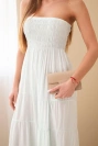 Women's viscose dress with elastic top mint