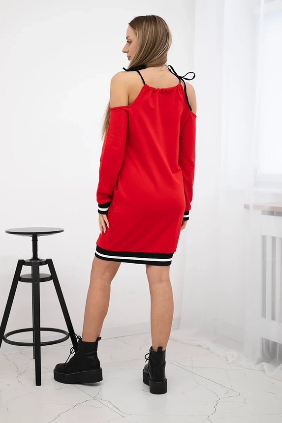 Dress Tres Chic red