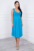 Dress with wide straps turquoise