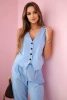 Vest + pants set blue