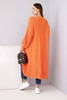 Sweater long cardigan orange