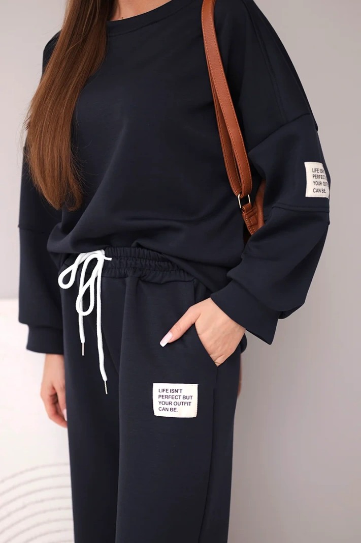 Damen Set Butter Sweatshirt + Hose blau