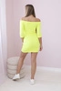 Dress fitted - ribbed yellow neon