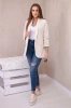 Elegant jacket with lapels light beige