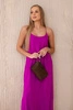 Длинное платье на бретелях фиолетовый