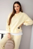 Women's set with a loose sweatshirt and sweatpants yellow