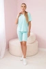 Komplet top+legginsy miętowy