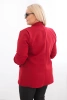 Moteriška švarkas Plus Size be užsegimo su pamušalu XL/2XL bordo
