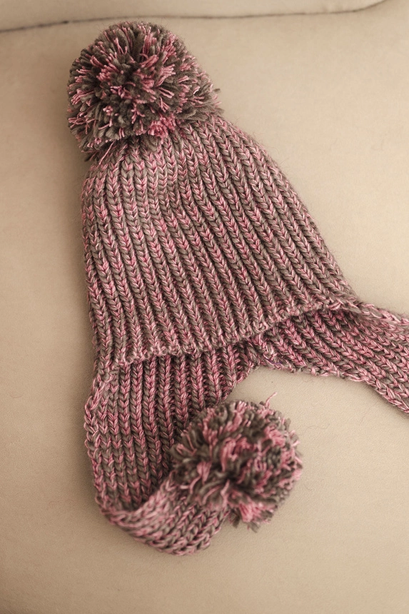 Women's earflap hat Emma K343 powder pink