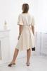 Dress with a plunging neckline beige