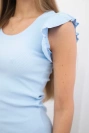 Kleid mit Rüschenärmeln blau