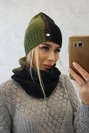 Dámská tříbarevná souprava P103 black+khaki