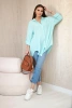 Cotton muslin shirt oversize mint