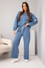 Damen-Set Butter Sweatshirt + Hose meliertes Jeansblau