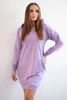 Hooded dress violet