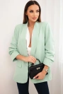 Elegantná bunda s chlopňami ľahká mäta prostredie