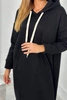 Long dress with a hood black