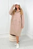 Insulated dress with a hood dark beige