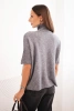 Loose-fitting women's turtleneck sweater gray