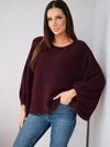 A sweater women's with addition of alpaca oversize plum