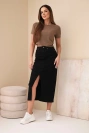 Dámské džíny Skinny s vysokým pasem a páskem M.sara béžové