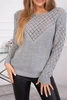 Prelamovaný sveter šedá