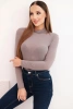 Women's cashmere turtleneck blouse with long sleeves fango