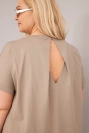 Dámská bavlněná halenka Plus Size s krátkým rukávem fango