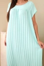 Women's viscose pleated dress with short sleeves mint