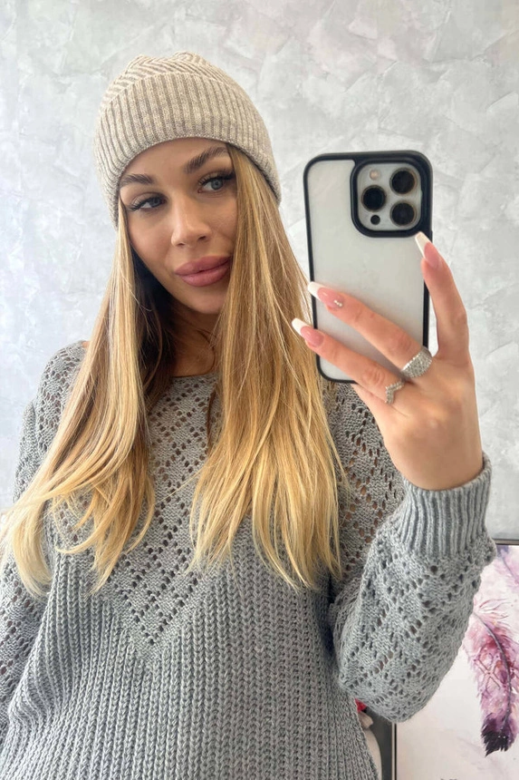 Dünne Mütze Oliwia K252 hellbeige