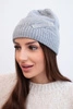 Women's wool winter hat with decorative crystals K399 black