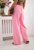 Muslin pants with a wide leg light pink 