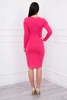 Tailliertes Kleid mit Unterbrustausschnitt fuchsia