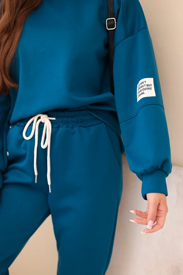 Set sweatshirt + pants buttery fabric nautical