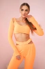 Set with a top blouse orange neon