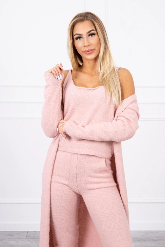Alpaca sweater set powdered pink