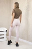 Cotton trousers with back pockets dark powder pink