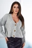 Ribbed sweater with buttons grey