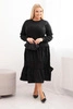 Dámska sukňa Plus Size s rozšíreným spodkom čierna