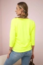 V-neck blouse yellow neon