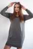 Hooded dress graphite