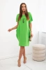 Dress with pockets and a pendant light green