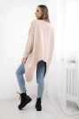 Blouse with print oversize beige