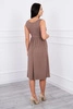 Dress with wide straps cappuccino