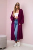 Sweater long cardigan dark purple