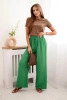 Muslin pants with a wide leg green