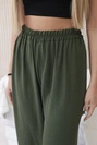 Wide-leg trousers khaki