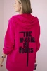 Bluza z nadrukiem "The world is yours" fuksja