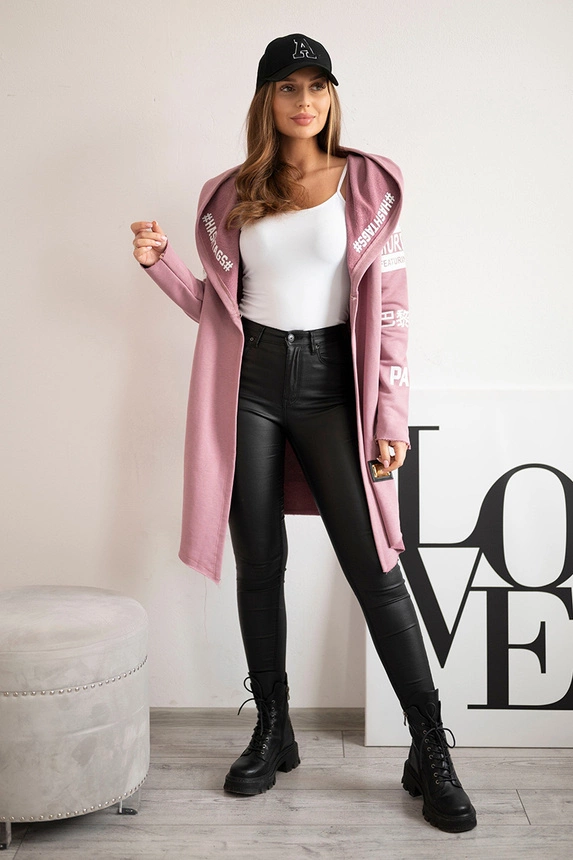 Coatee with subtitles dark pink