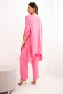 Set of blouse + pants with pendant light pink